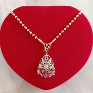 Crown Necklace With Antique Diamond Pendant Plated With 2 Kings (Can Be Purchased Separately)