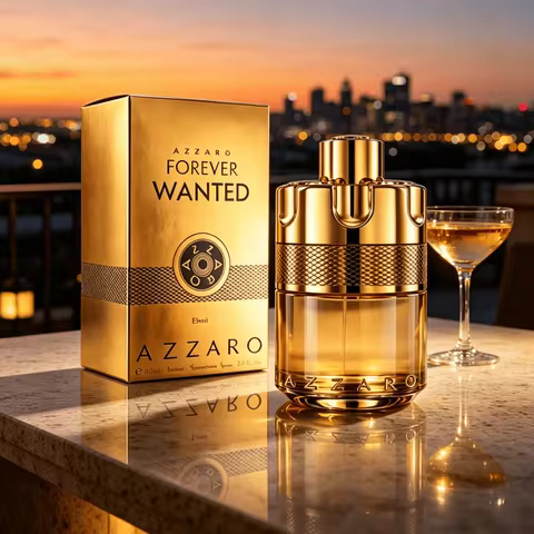 Azzaro Forever Wanted Eau De Parfum for Men,Luxury Golden Bottle,100ml Long‑Lasting Oriental Woody F