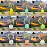 [YES Crystal Wholesale) 100% Natural Crystals Tree Decoration with Base for House Desktop DIY Healin