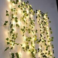 1 Piece Artificial Jujube Leaf Design String Lights, Length 2 Meters/6.56 Feet, 5 Meters/16.4 Feet, 