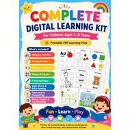 Complete Digital Learning Kit (Printable) for Ages 3 - 8 Years Old (Over 4,500+ Worksheets)