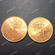 Uang kuno Benggol 2,5 Cent Nederlandsch Indie Th 1945 Uang Kerokan