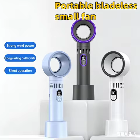 100 Level Bladeless Fan Intelligent Digital High-speed Bladeless Fan Usb Large Wind Can Be Desktop P