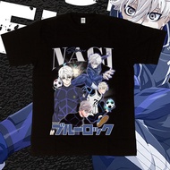 เสื้อยืดคอกลมยอดนิยม เสื้อยืด พิมพ์ลาย Animood Seishiro Nagi Blue Lock Homage Series สําหรับผู้ชาย S