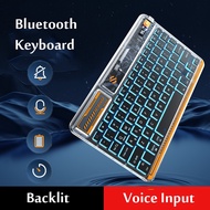 Wireless Bluetooth Mini Keyboard Silent Type C Keyboard With Backlight, Voice Input, Suitable For IPad, Huawei, Xiaomi, Windows, PC