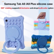 Soft Bubble Silicon Case For Samsung Galaxy Tab Tab A9 8.7 A9 Plus A9+ 11 2023 Rotating Handle Stand Tablet Cover