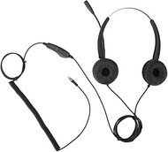 RJ9 Call Center Headset with Noise Cancelling Mic, Volume Adjustment Mute Professional Phone Headset