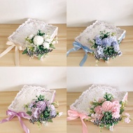 READY STOCK❗️❗️3-7Dulang❤️White tray with artificial flowers/Dulang hantaran putih siap gubah bunga/