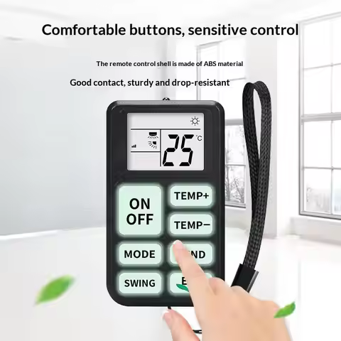 Universal Air Conditioner Remote Control English Version 1PCS Drop Resistant Easy Operation for Rent