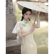 Yellow Cheongsam - 2025 Summer Fresh Look