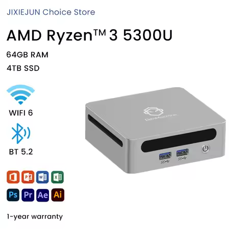 GenMachine AMD Ryzen 3 5300U Mini PC 27-37GHz DDR4 32GB WiFi6 HDMI Windows 11 Pc Gamer DIY Gaming De