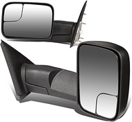 DNA MOTORING TWM-012-T222-BK Pair of Towing Side Mirrors (Driver & Passenger Sides),Black