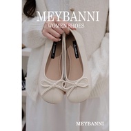 MEYBANNI Doll Shoes Round Toe Flat Sole with Bow High Quality PU Leather - C992