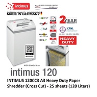 INTIMUS 120CC3/CP4 A3 Heavy Duty Paper Shredder (Cross Cut) 3.8 x 36 mm - 25 sheets (120 Liters)