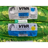 Viva FT100 70/90-17 OR 80/90-17 Tubeless Tyre (Tayar Viva Bunga TT Saiz 17 Tubeless Muroh)