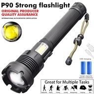 New xhp90+cob Red White Light Strong Light Flashlight Retractable Focusing usb Rechargeable Strong L