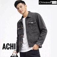 Men's gray DD jeanJacket with 6 convenient pockets, youthful style – Chiwawa shop
