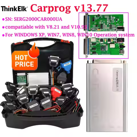 Carprog v13.77 2026 Adapter Air Bag Scan Tools Support WINDOWS XP, WIN7, WIN8, WIN10 Keygen Online P