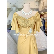 （New）◎DIA Belle Sleeve Design Ninang Gown, Mother of the Bride Groom, Principal Sponsor Gown
