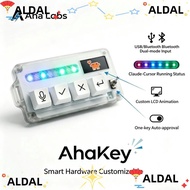 ALDAL Vibe Coding Keyboard, AhaKey-X1 Built-in LCD Screen LCD Screen Keyboard, External Connectivity