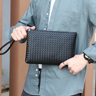 WZVMZ Store Stylish Men's Braided Hand-Grabbed Envelope Clutch Bag - Perfect for Business Travel - Handcrafted in Malaysia