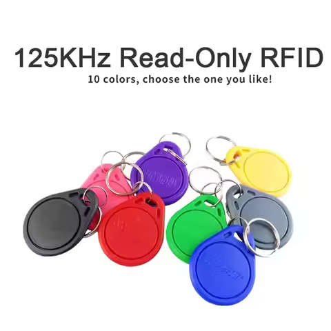 20Pcs RFID 125KHz Key Tag TK4100 EM4100 Proximity Keyfobs Token Tag RF ID Keychain 125KHz Read-Only 