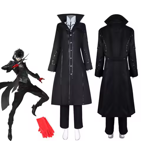 Anime Persona 5 Joker Cosplay Costume Game P5 Rain Palace Lotus Cosplay Full Set of Clothing Glove M