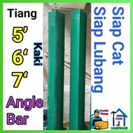 ANGLE BAR(Tiang Pagar) Warna:Hijau (Siap Lubang dan cat) 1.5inci x 1.5inci (3MM)
