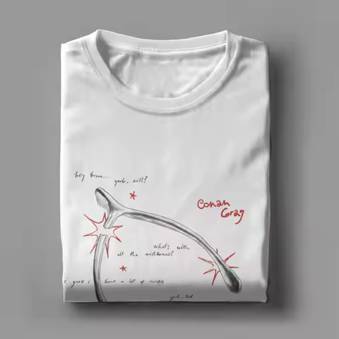 Men's Conan Gray Wishbone Album T Shirt Pure Cotton Clothes Vintage Short Sleeve Round Neck Tees Gif