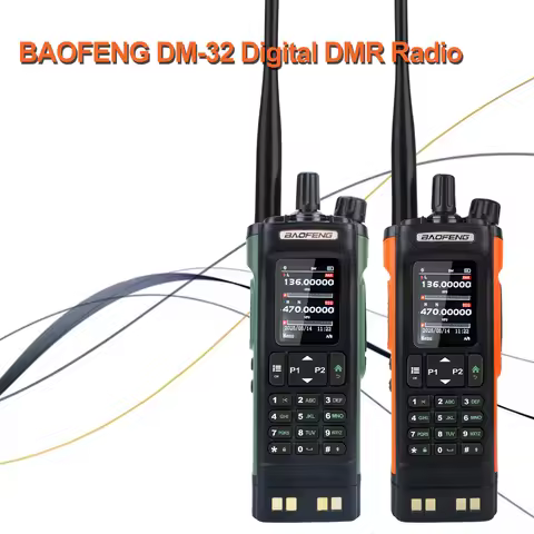 Baofeng DM-32 GPS DMR DIgital APRS Walkie Talkie AES256 Encryption 8W Air Band FM 2M 70CM GMRS Dual 