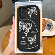 Casing hp for Samsung A17 4G A17 5G M17 5G F17 5G Case Chain and Butterfly Silicone Case Cesing Kesi