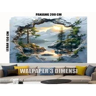 Wall decoration Wallpaper size 2 x 1.5 cm, flexi material, 3D picture motif
