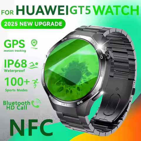 2025 For HUAWEI GT5 Pro GPS NFC Smart Watch Men 1.53inch Ultra AMOLED Screen Heart rate Blurtooth Ca