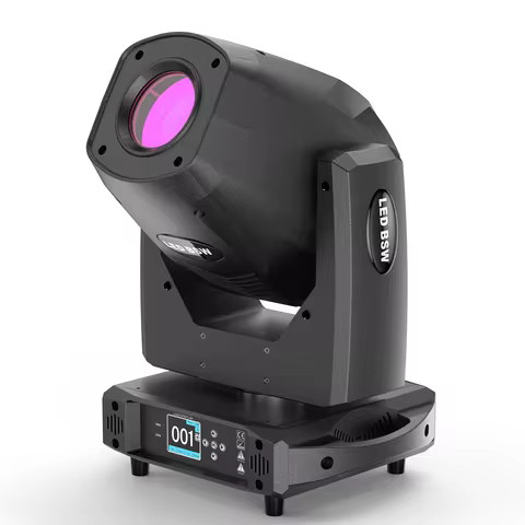 Yiflamefly 250W Beam Moving Head Light 17Gobo 10Color Rotating Prisms LED Stage Light DMX512 Zoom DJ