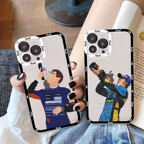 Formula 1 F1 Phone Case For iPhone 11 12 13 14 Mini Pro Max XR X XS TPU Clear Case For 8 7 6 Plus SE