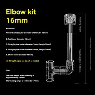 【Beverly】-Clear Aquarium Skimmer Pipe Spins Inflow Outflow Water Plant Tank Filter Cleaning Fish Tan