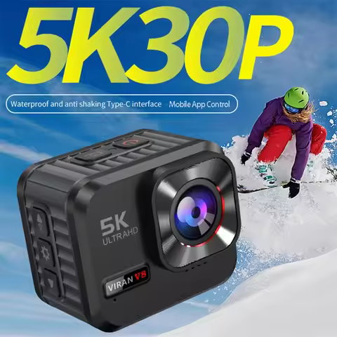 5K30FPS Action Camera 2.0 Inch Touch Screen Wi-Fi Wide Angle Waterproof Video Recording Sports Camer