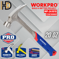 WORKPRO Claw Hammer 20 OZ / Heavy Duty Steel Claw Hammer / WP241015