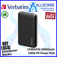 (ALLSTARS : We are Back / Power Bank Promo) Verbatim 20,000mAh 100W PD & QC 3.0 Power Pack / input p