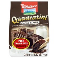Loacker Quadratini Cocoa & Milk Bite Size Wafer Cookies 250g