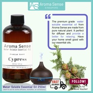 Aroma Sense Cypress Scent Water Soluble Essential Oil (250ml)  - Fresh & Long Lasting Fragrance for 