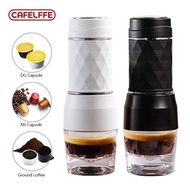 Cafelffe เครื่องชงกาแฟแบบพกพาคู่มือเครื่องเอสเพรสโซเหมาะสําหรับการเดินทางและปิกนิกในบ้านสํานักงานแคป