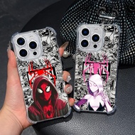 Marvel Spiderman Spider Gwen Comics Clear Phone Case For Samsung A57 A37 A56 5G A55 A54 A53 A17 A16 
