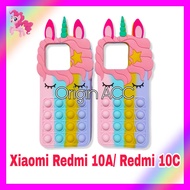 Case Xiaomi Redmi 10A Redmi 10C Casing Pop It Kartun Unicorn Kuda Poni Pelangi