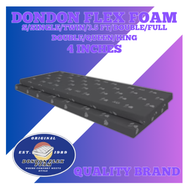 4 Inch Thick 100% Original DonDon Flex Foam Mattress W Cover / 4 x 30 x 75 / 4 x 36 x 75 / 4 x 39 x 75 / 4 x 42 x 75 / 4 x 48 x 75 / 4 x 54 x 75 / 4 x 60 x 75 / 4 x 72 x 75 / 4 x 72 x 78 /