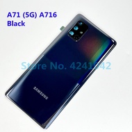 ตัวเรือนด้านหลังฝาครอบด้านหลังแบตเตอรี่ของแท้สำหรับ Samsung Galaxy A51 A71 5G A516 A716 A716B ป้องกันโทรศัพท์