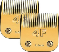 2 Pack Detachable Dog Clipper Blades, Compatible with Andis Size 4FC Cut Length 3/8"(9.5mm), Most Os