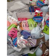 Beauty egg puff 6 keping span basah dan kering set makeup telur bb air cushion foundation puff alat 