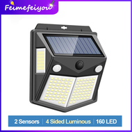 200 LED 160 LED Solar Light Outdoor Lighting Wall Lights Lamp 2 Motion Sensor Street Light IP65 Waterproof Lamps 3 Modes 4 Sides 300° Wide Angle Solar Powered Automatic Lights for Front Door Pathway Garden Yard