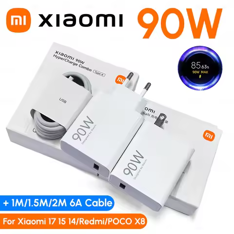 Xiaomi 90W Charger 67W 55W 33W Type C Adapter 6A Fast Charging USB Cable Mi 17 15 15T 14 13 Pro Ultr